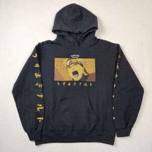 Naruto Shippuden Hoodie Mens Large Anime Uzumaki Graphic Pullover Sweatshirt‎